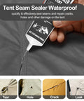 120ml Tent Seam Sealer Waterproof Sealant for quick repairs, used to fix tear, hole, crack, and leak on tent fabric