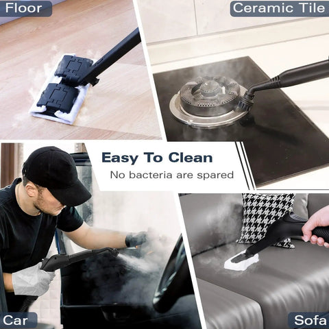 Waitbird 4.5 Bar Handheld Steam Cleaner, 275°F Professional Home Steamer cleaning kitchen, car upholstery, and sofa.