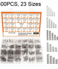 Super Cool TopHomer 300 Pack Compression Springs Made From Solid Stainless Steel With Diverse Hook Configurations Perfect For DIY Repairs And Tough Machine Fixes To Keep Everything Moving Smooth Without Any Hiccups. 300pcs 23 sizes 304 stainless steel spring assortment in storage box