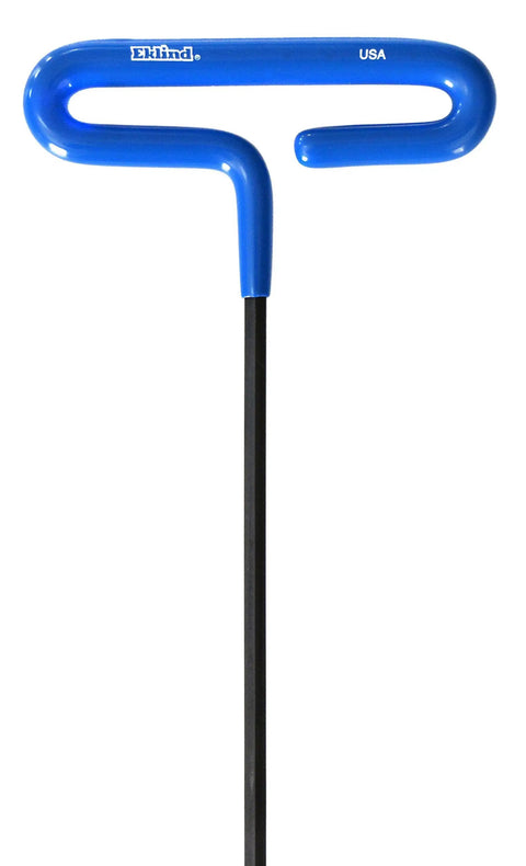 Cushion Grip Hex T Key Allen Wrench from 6 Pcs Set with 6 Inch Shaft, Made in USA, Pro Grade Projects, Blue Handle, Ideal for Home Mechanic