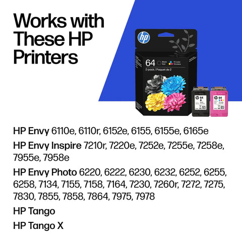 Go To Ink Cartridge Combo Pack Delivering Fresh Black And Rich Tri Color Prints For Envy Inspire And Photo Printer Models compatibility list