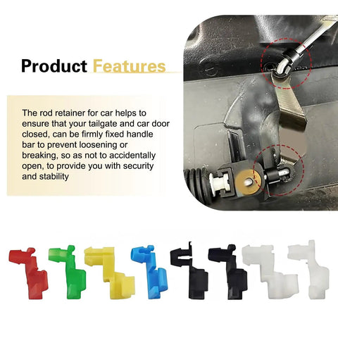 80 Pcs Car Door Lock Rod Clips Kit Nylon Retainers for Door Locks and Handle Rod Ends Left and Right Side Replacements Universal Fit for Most Vehicles Multicolor Durable Assortment on door rod and colorful clips