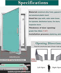 Dead Nuts Secure 32X87 Inch Drywall Access Panel With Aluminum Frame And Touch Lock specifications and details.
