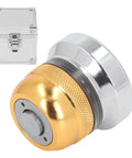 Photoelectric Z Axis Setter With 0.0002 Inch Accuracy And 2 Inch Height Adjustment shown with gold and silver finish, includes case