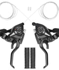 3x8 Speed Bike Shifter Lever Set With Gear Indicator And V Brake Cable, 24 Speed Shifter For Mountain, Commuter, And Kids Bikes