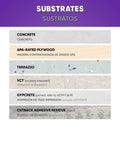 Concrete, APA-rated plywood, terrazzo, VCT, gypcrete, cutback adhesive substrate options for 1 Quart Vinyl Tile Adhesive With SBR Latex Solvent Free Quick Dry Time And Strong Grab For Vinyl Composition Tile Installations Tile Over Tile And Direct Bond On Concrete Or APA Plywood Subfloors