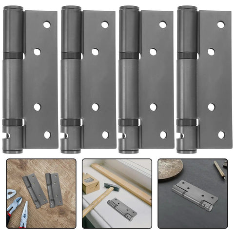 Stainless Steel Hydraulic Buffer Self-Closing Hinges For Wooden Doors With 90 Degree Positioning Hidden Design And Strong Spring Mechanism
