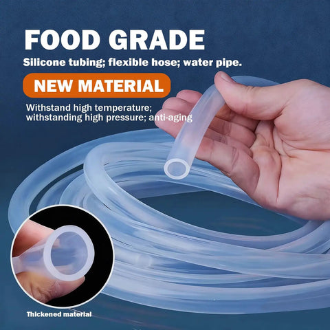 Top Notch Food Grade Self Priming Diaphragm Water Pump For Hassle Free Beverage Transfer With Adjustable Speed Control Plug And Play Setup And Sweet Silence Motor, showing silicone tubing for high temperature transfer.