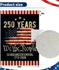 Celebrating 250th Anniversary USA Garden Flag For Outdoor Display Double Sided Waterproof Patriotic Yard Sign With Stars And Stripes 1776 2026 Semiquincentennial 4th Of July Decor, 12x18 inches, linen material