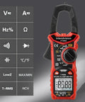Digital Clamp Meter With True RMS For AC And DC Voltage And Current Auto Ranging Pro Grade Multimeter Tests Resistance HT206D