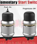 Heavy Duty 12V 50A Push Button Starter Switch Two Pack Waterproof Momentary Start Button For Car Truck Boat ATV Engine