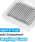 35 Pcs 5mm By 40mm Stainless Steel Shelf Dowel Pins And Shelf Support Pegs For Cabinets And Furniture Fixing in plastic case