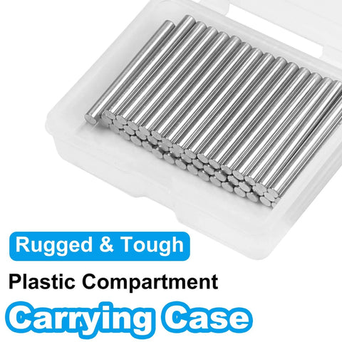 35 Pcs 5mm By 40mm Stainless Steel Shelf Dowel Pins And Shelf Support Pegs For Cabinets And Furniture Fixing in plastic case