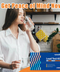 No Fuss Straight Up Accurate Lead Water Test Kit For Drinking Water Safety At Home With Quick Ten Minute Results, woman enjoying safe water