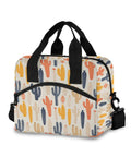Desert Cacti Insulated Lunch Cooler Bag 10L Leakproof Portable Lunch Box with cactus design and reinforced straps
