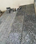 Decorative stones created from Two Piece Square Concrete Molds Set For Walkways And Patios Perfect For DIY Projects Plastic Paver Molds