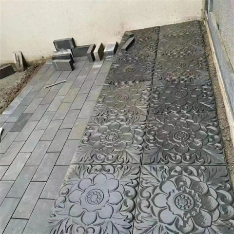 Decorative stones created from Two Piece Square Concrete Molds Set For Walkways And Patios Perfect For DIY Projects Plastic Paver Molds