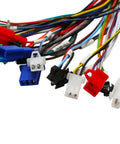 Heavy Duty 36V To 72V Brushless DC Motor Controller wiring harness with colorful connectors for electric go karts and UTVs.