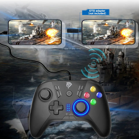 2.4G Wireless Gaming Controller For Windows PC Steam Deck PS3 And Android TV Box Plug And Play Gamepad with ships on screen