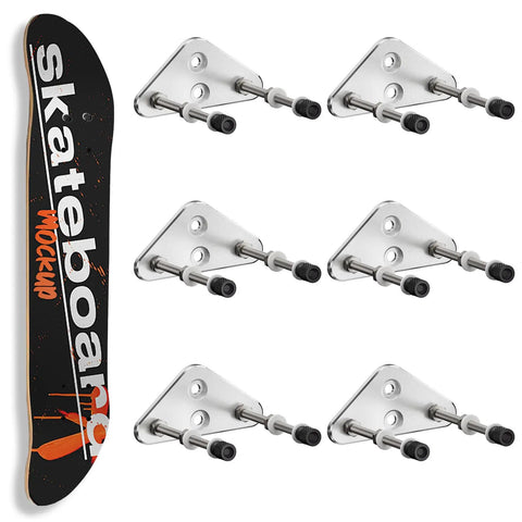 Dope Six Pack Aluminum Skateboard Wall Mount Hanger With Two Screws For Easy Display And Storage Rust Resistant in use