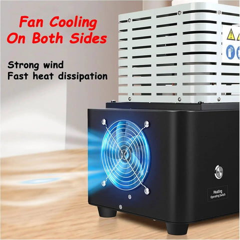 Beast Mode 1600 Celsius Gold Melting Furnace with 5kW fan cooling mechanism for efficient heat dissipation