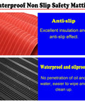Tough As Nails Black Electrical Safety Rubber Mat High Voltage Insulating Floor Pad, waterproof and non-slip design.
