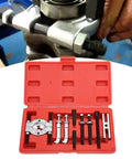 Heavy Duty 9 Piece Bearing Separator Puller Set With Adjustable Jaws For Wheel Hub Pinion Axle Drive Shaft Repair Super Durable Metal Built To Get Bearings Off Fast Best Value For Mechanics Saving Cash Today Like A Pro, red case open