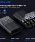 3 Wire Plug In Connector With Locking Buckle 18 To 22 AWG Pack Of 20, featuring insulation material and high-precision brass.
