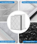 Two Pack HE401 Replacement Filter For Air Purifier 4 Models Including HE400 HE401 HE402 HE405 UA415, showing filter construction details.