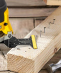 Oscillating Tool Blades Kit 98 Pcs With Sanding Pads And Sandpapers for Wood, Metal, Plastic Cutting shown in use on wood