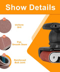 Workhorse Grade 3 X 21 Belt Sander Sanding Belts 100 Grit Aluminum Oxide Abrasive Strips details, showing uniform grit and reinforced butt joint.