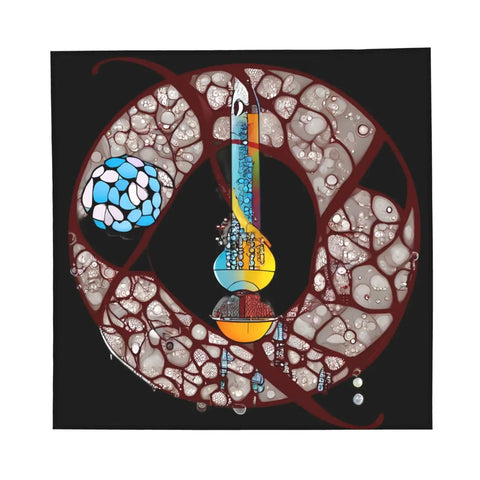 Soft And Silky Square Scarf With Premium Dope Belt Inspired Print For All Seasons Versatile Fashion Accessory Great For Weddings Parties And Wearable As A Decorative Headscarf featuring abstract design on black background.