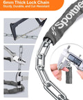 Keyless 5 Digit Bike Lock For Bikes Motorcycles Scooters And Gates With High Security Combination Dial Colorful Display chain detail