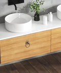 Bathroom vanity with Set Of Four Vintage Brass Cabinet Ring Pulls With Solid Antique Brass Drawer Handles And 4 Cm Bronze Screws