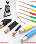 Drill Powered Wire Stripping Tool For Scrap Copper, Adjustable Hand Crank Wire Stripper showing various stripped wires