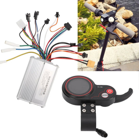48V 25A Brushless Motor Controller With Controller Display And Communication Line For M4 10 Inch Electric Scooter Durable Aluminum Alloy Housing With Efficient Heat Dissipation For Smooth Power Management