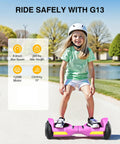 Two In One Off Road Self Balancing Scooter With Adjustable Seat Attachment For Kids And Adults, 6.5 Inch All Terrain Tires