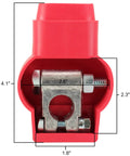 Top Post Battery Terminal And Cover Kit Military Spec Positive And Negative Terminals With Durable Covers Made In USA red terminal