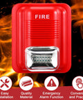 4 Pack Fire Alarm Pull Station Set With Dual Action Manual Call Point 12 24V DC Sound And Light Emergency Alarm Keyed Security Horn