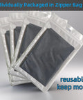 Miaozhun silicone gun cleaning cloths, 4-pack gray microfiber lint-free cleaning rags in resealable zipper bags