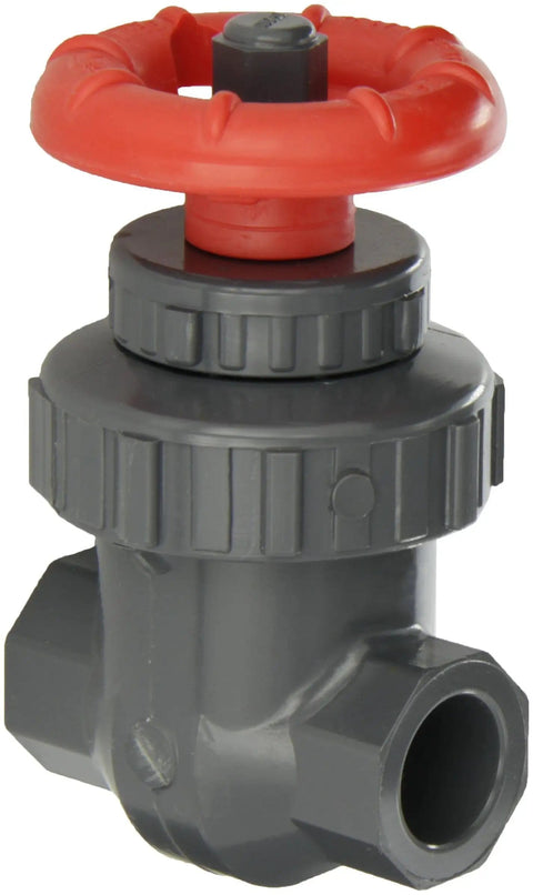 PVC Gate Valve With Non Rising Stem And Buna N O Ring For Half Inch Socket Easy Install General Purpose Water And Irrigation Valve