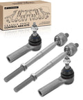 Ford Mustang Front Inner And Outer Tie Rod End Kit Replacement For 2015 2016 2017 2018 2019 Models Direct Fit Steering Tie Rods To Fix Loose Steering And Squeaky Clunky Noises, 4-piece metal kit