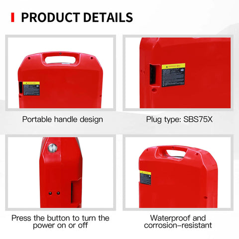 Top Rated 24V 20Ah Lithium Battery For Electric Forklifts Compatible With Heli And Jialift Pallet Trucks Reliable Power And Fast Charging Solutions with portable handle and waterproof design.