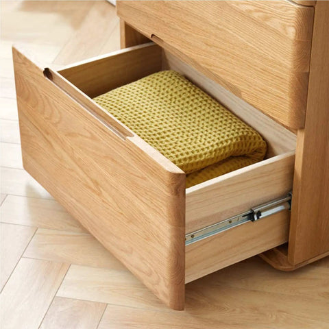 Heavy Duty Drawer Slide Rails Built Tough With Secure Lock Clasp Fully Extending Telescopic Runners showcasing a wooden drawer with blanket.