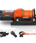 Heavy Duty 2500 lb Electric Winch 12V DC With 30ft Synthetic Rope For UTV ATV Boat Recovery Kit Quick Mount Plate And Hardware 153 To 1 Gear Ratio High Efficiency Easy Install Emergency Extrication Ready, with remote and strap