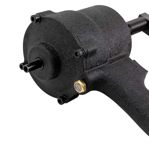 Pro Grade 8mm Pneumatic Hole Puncher Heavy Duty Metal Punching Gun for Doors and Windows, close-up of durable housing and flange opening tool