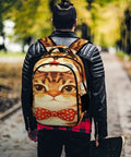 Printed Cat Theme Backpack For Everyday Use Dope Unisex Large Capacity Daypack With Durable Polyester Fabric And Smooth Zipper