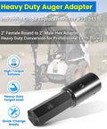 Beefy Heavy Duty 2 Inch Round To 2 Inch Hex Auger Adapter For Power Heads Converts Round Shafts To Hex Bit Ideal For Skid Steers Tractors