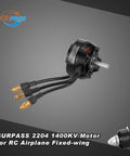 Surpass High Performance 2204 1400KV 14 Pole Brushless Motor For RC Airplane Fixed Wing with 12 Slot Hi Torque Heatsink