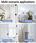 Three Pack Four Inch Matte Black Door Hinges Heavy Duty Solid Iron Interior And Exterior With Five Eighths Inch Radius Corner Removable Pin Rustproof For Front Door Garage And Bedroom on white doors